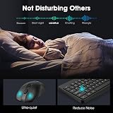 KOORUI Wireless Keyboard and Mouse Combo UK Layout Full Size Keyboard view 6