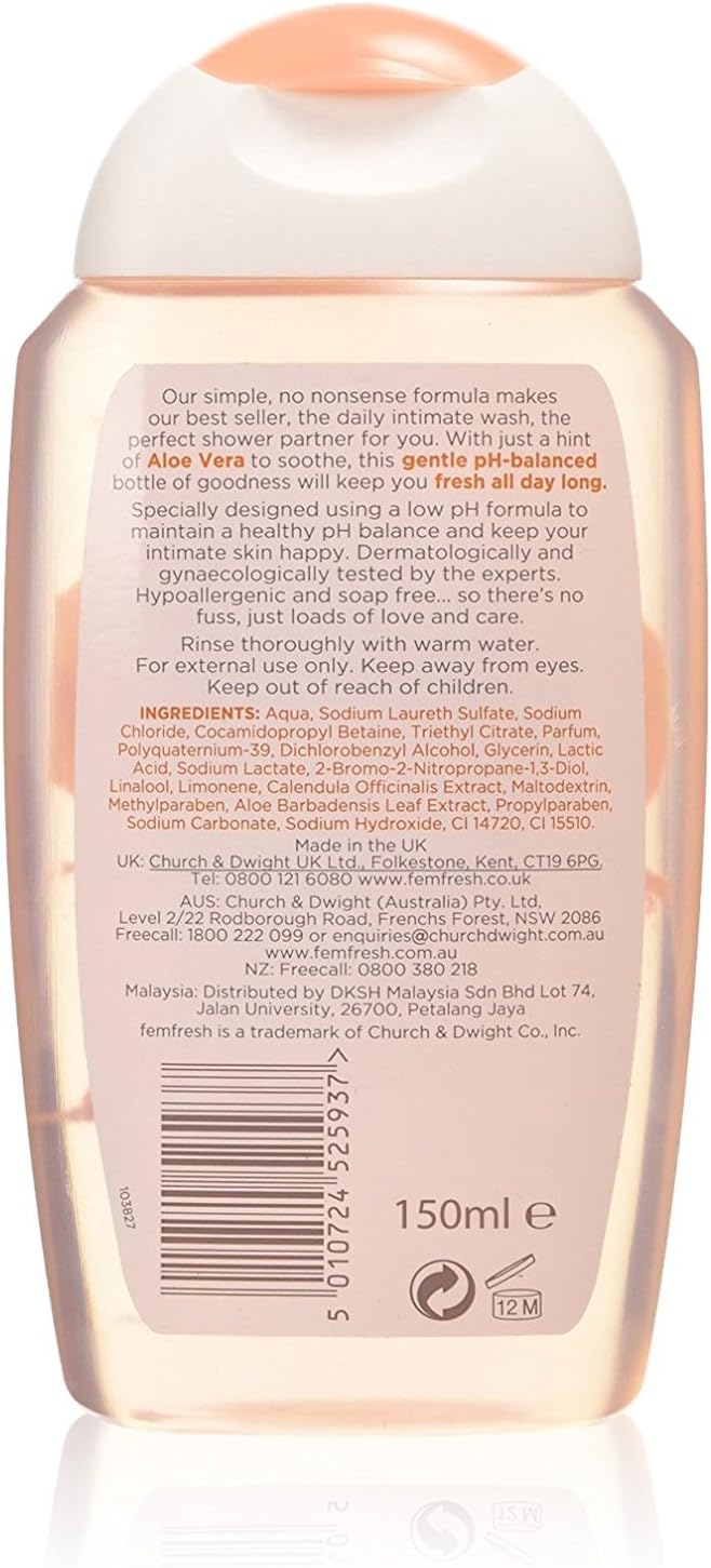 2X Femfresh Daily Intimate Hygiene Wash Soap Free 150ml Lightly Fragranced, 150 ml (Pack of 2) - Image 3