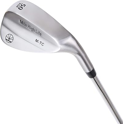 Mile High Life 50 Degree Sand Wedge Set for Golf Beginners Black Titanium