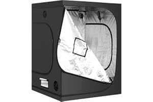 iPower 60"x60"x78" 5’x5’ Mylar Hydroponic Water-Resistant Grow Tent with Observation Window and Removable Floor Tray, Tool Bag for Indoor Plant Seedling, Propagation, Blossom, etc