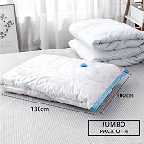 AMZJIMTOP Vacuum Storage Bags 4 Pack 130x100cm Extra Large Reusable view 2