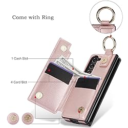 XIMAND for Samsung Galaxy Z Fold 5 Wallet Case with