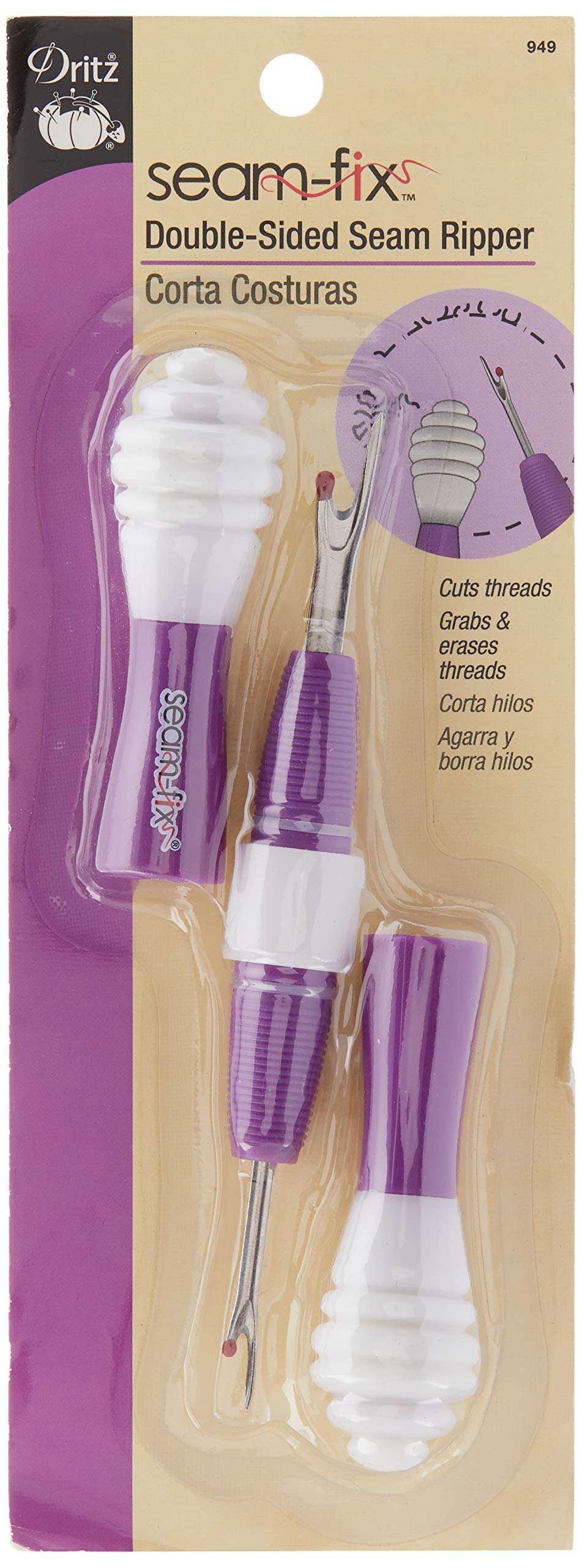 Dritz Double Sided Seam-Fix Notion, Pack of 1, Purple