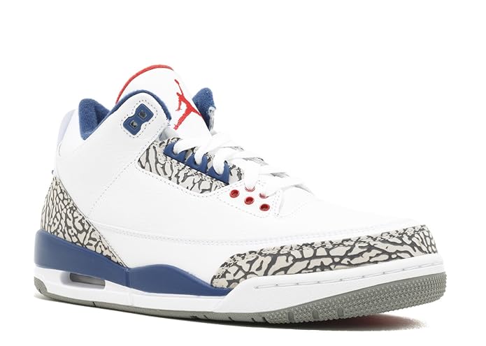Air Jordan 1 Mid True Blue Fire Grey Cement White Red 554724-107 - SepStep