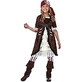Girl's Brown Coat Pirate Costume