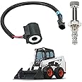 Kozlira Solenoid Valve Coil and Hydraulic Spool Valve Stem Element Kit Compatible with Bobcat Skid Steer Loader 751 753 763 773 863 864 873 883 963 S175 S185 S205 T250#Replace 6667687 6665004