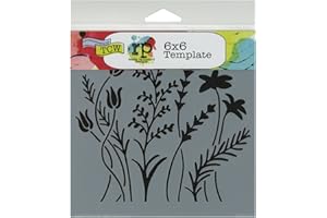Crafters Workshop Template, 6 by 6-Inch, Wildflowers