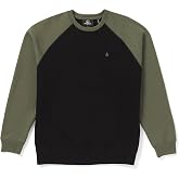Volcom mens Roundabout Crew Fleece Sweatshirt &ndash; Soft Midweight Pullover Ribbed Cuffs
