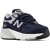 New Balance Kid's 990 V6 Sneaker, Navy/Silver, 5 Wide US