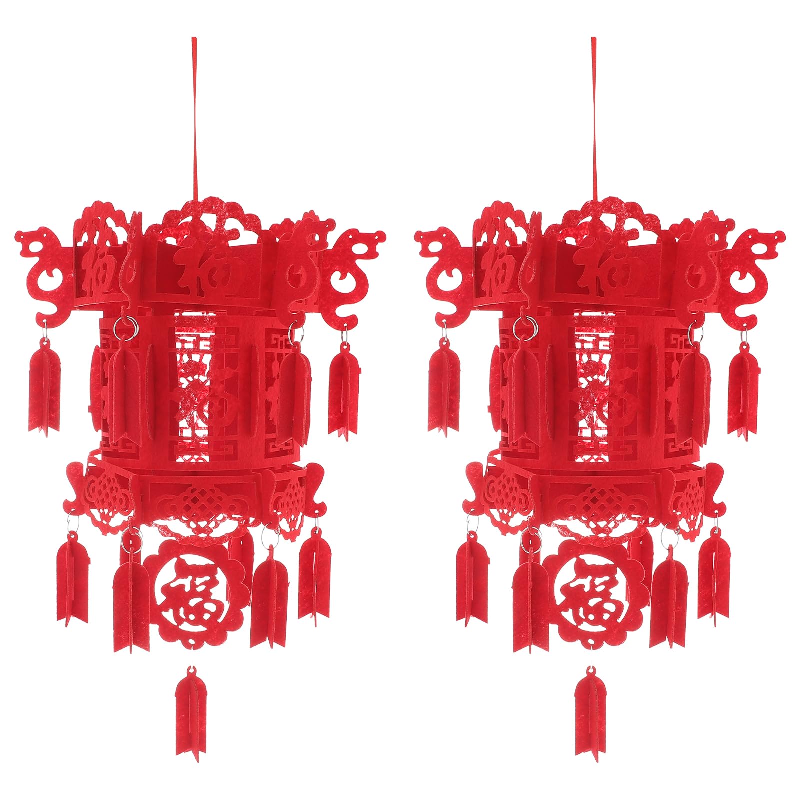 VALICLUD 2Pcs Red Lanterns, Decorations for New Year, Spring Festival Lantern, Wedding, Festival Celebration Décor