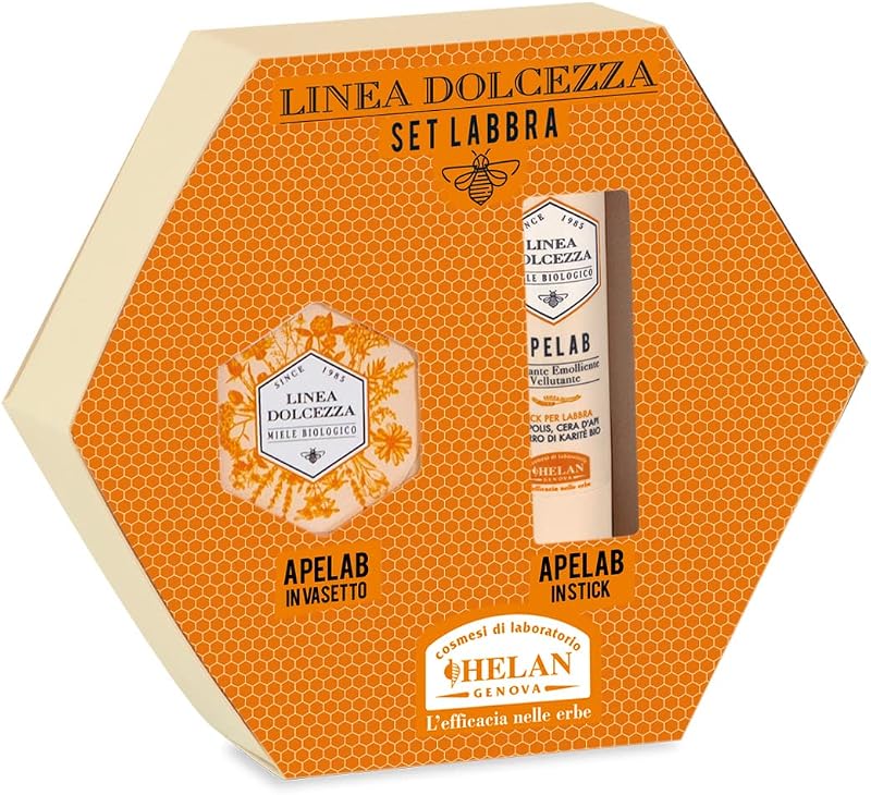 Helan Linea Dolcezza Lip Care Set Balm Butter Shea Beeswax Castor Made Italy