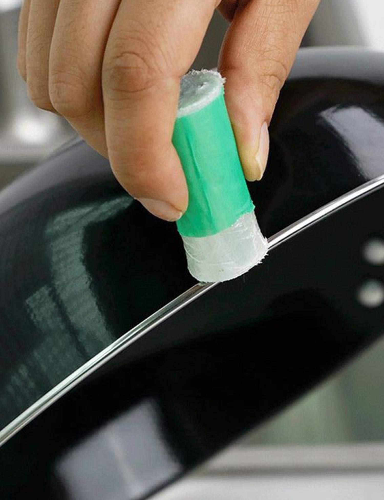 Caiuet 2pcs Stainless Steel Cleaner Brush Rust and Stain Remover for Kitchen Cookware and Metal Polisher Brushes