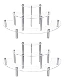 Jusalpha 3-Tier Acrylic Semicircle Round Cupcake