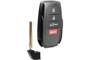 Keyless Entry Remote Key Fob Replacement 4-Button for 2022 2023 2024 2025 Toyota Corolla Cross (HYQ14FBW, 8990H-0A020)