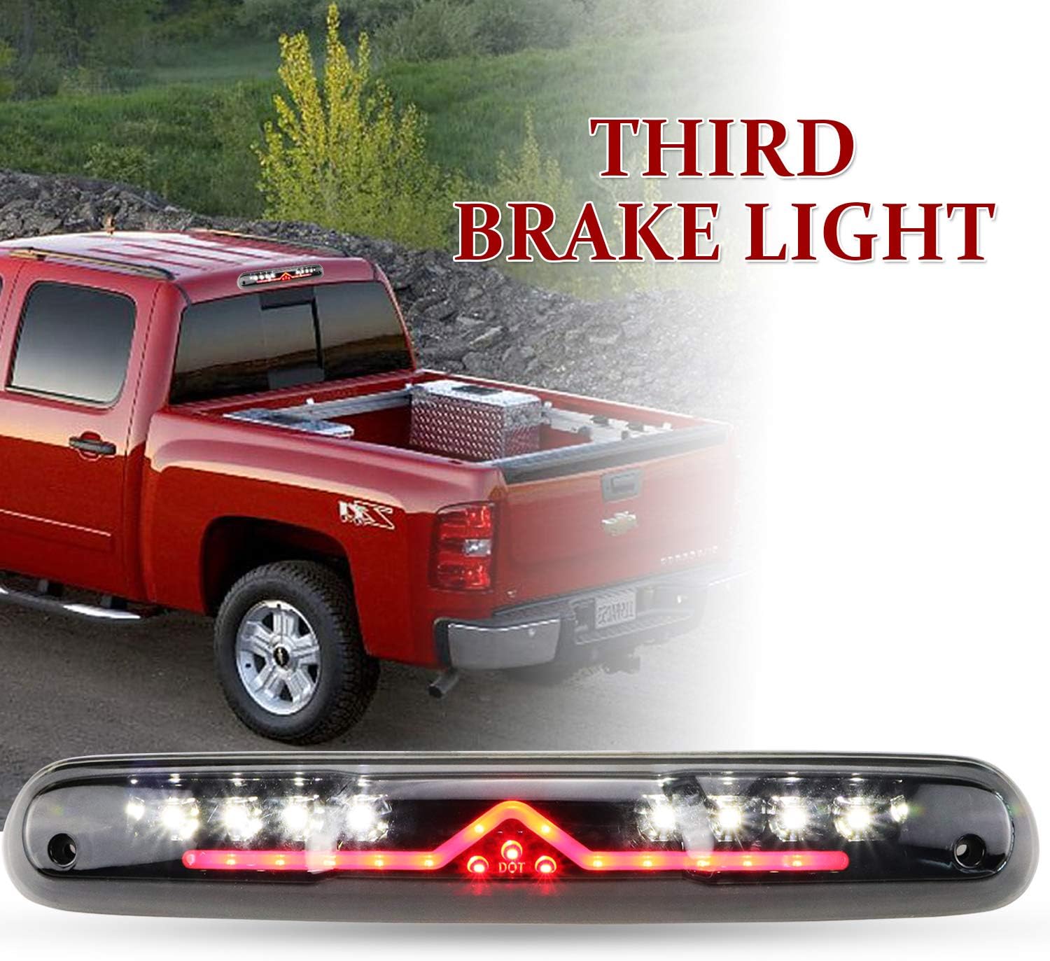 Find 07-13 CHEVY SILVERADO GMC SIERRA PICKUP FULL LED CLEAR 3RD BRAKE LIGHT LAMP NEW In Rowland - Foto 12
