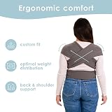 Sleepy Wrap Baby Carrier Newborn to Toddler Dark Grey 7-35 lbs 3-15 kg view 4