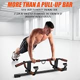 AmazeFan Pull Up Bar Doorway Multi-Angle Grip 2024 Upgrade Black Orange view 5
