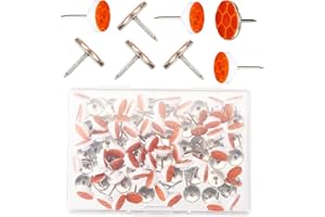 Lyreh 100pcs Reflective Tacks for Trail Marking, 2 Styles High Visibility Glow Tacks Marking Pegs Reflective Trail Markers fo