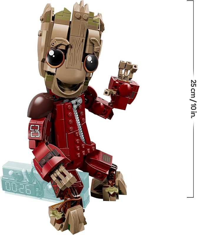 | Marvel Groot con Traje de Saqueador - Juguete de Superhéroes para Coleccionar - Decoración del Dormitorio - Regalo de Cumpleaños para Niños de 10+ Años y Fans de Guardianes de la Galaxia 76341