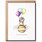 ABNSDesigns Have An Otter This World Birthday Card - Cute Greeting - Pun Otter - Birthday Anniversary - Funny Animal Card
