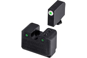 TRUGLO Tritium Pro Night Sights, Compatible with Glock Handgun Models | Compact Durable Glow-in-The-Dark Front & Rear Gun Sight Set with Focus Lock Front Ring