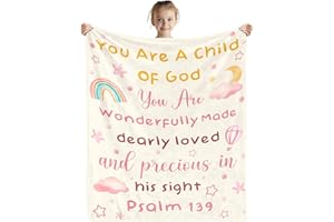 HEIFAM Baptism Gifts for Girl/Boys, Girls Baptismal Gift, Christening Gifts for Girls/Boys, Baptismal Blnaket, Religious Bible Gifts, Goddaughter/Godson Gifts, 40x50''