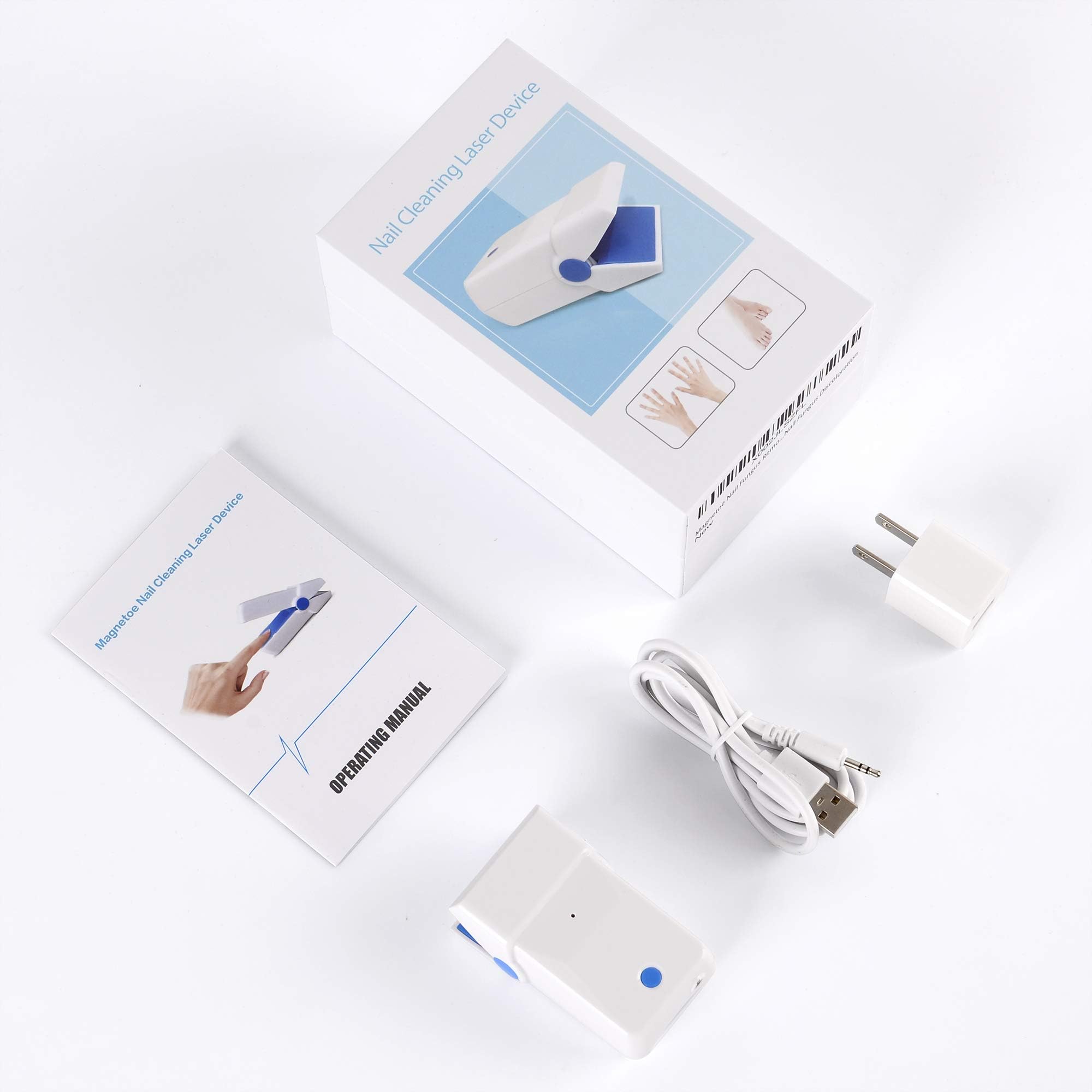 Cure Ex Nail Fungus Laser Treatment Onychomycosis Home Laser Device 100% Success Amazing Fast Results with Tender Laser Technology Very Easy to Use, Safe, Effective, Pain and Risk Free, Small to Carry with Compact Design for Esthetics and Healthy Nails CE approved (Blue)