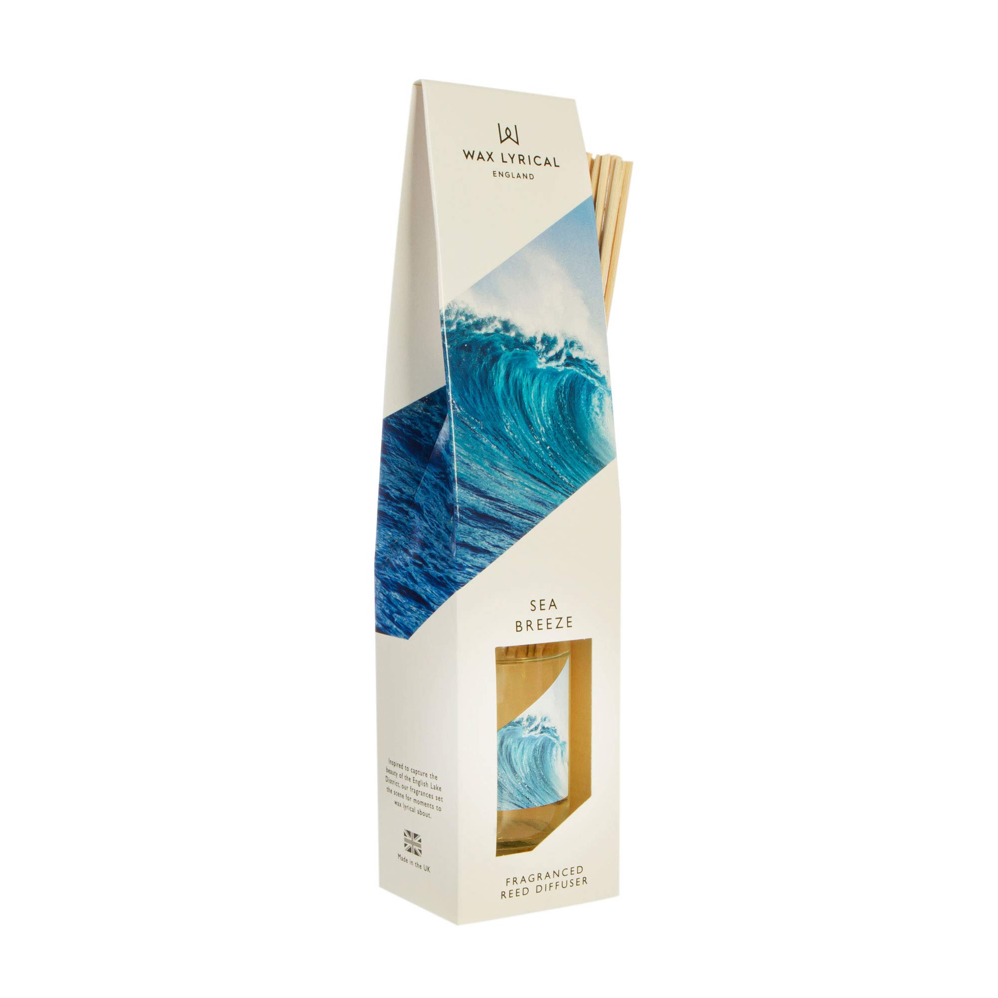 Wax Lyrical Reed Diffuser 100ml, Sea Breeze,WLE3501, Blue