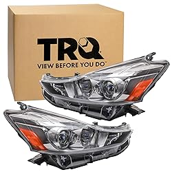 TRQ Driver & Passenger Side Headlight Assembly Set