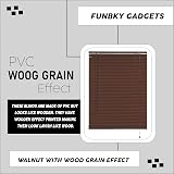 Funky Gadgets PVC Venetian Blind 45cm Walnut 41cm Trim Ready to Fit view 2