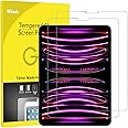 JETech Screen Protector for iPad Pro 11-Inch (2022/2021/2020/2018 Model), iPad Air 5/4 2022/2020 10.9-Inch, Face ID Compatible, Tempered Glass Film, 2-Pack