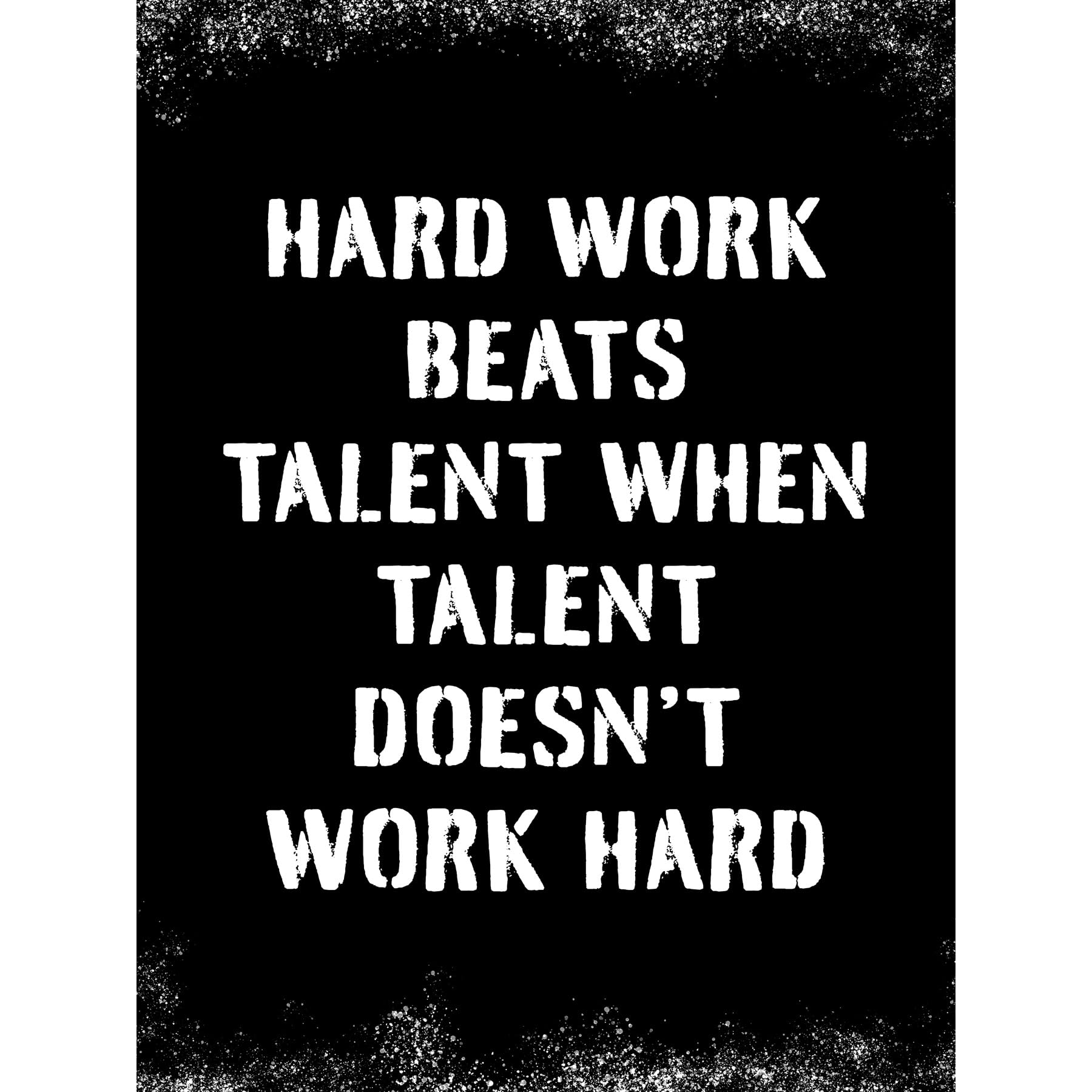 Artery8 Hard Work Beats Talent When Talent Doesn't Work Hard Inspirational Gym Wall Art Extra Large XL Wall Art Poster Print