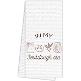 EGBTL in My Sourdough Era Bread Towels, Sourdough Bread Baker Gifts for Bakers Baking Lovers Mom Grandma Hand Towels for Kitchen Bakery Decor, Funny Flour Sack Dish Towel 16X24 Inches