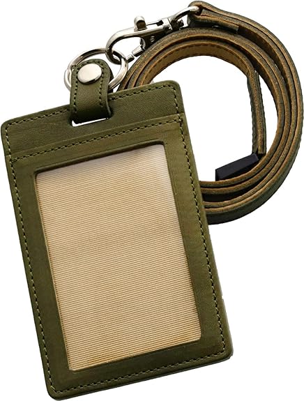 Amazon Co Jp Jamale 父の日 プレゼント 人気商品 ストラップ付き 栃木レザー Idカードホルダー 縦型 日本製 カーキ シューズ バッグ