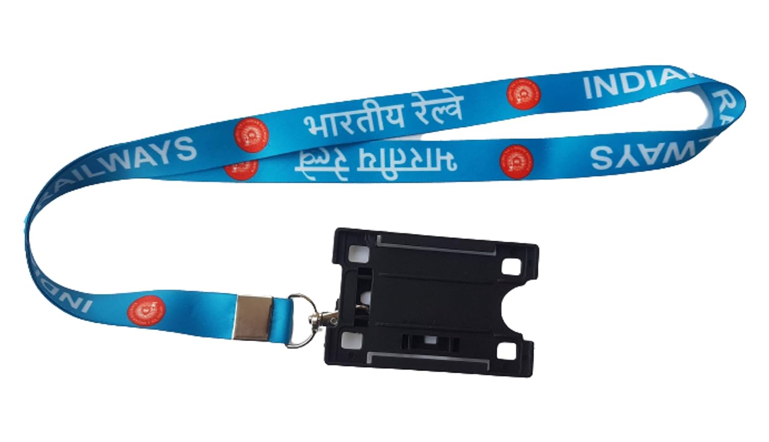 WristID™ Indian Railways Lanyard Keychain Ribbon for ID Card with Card