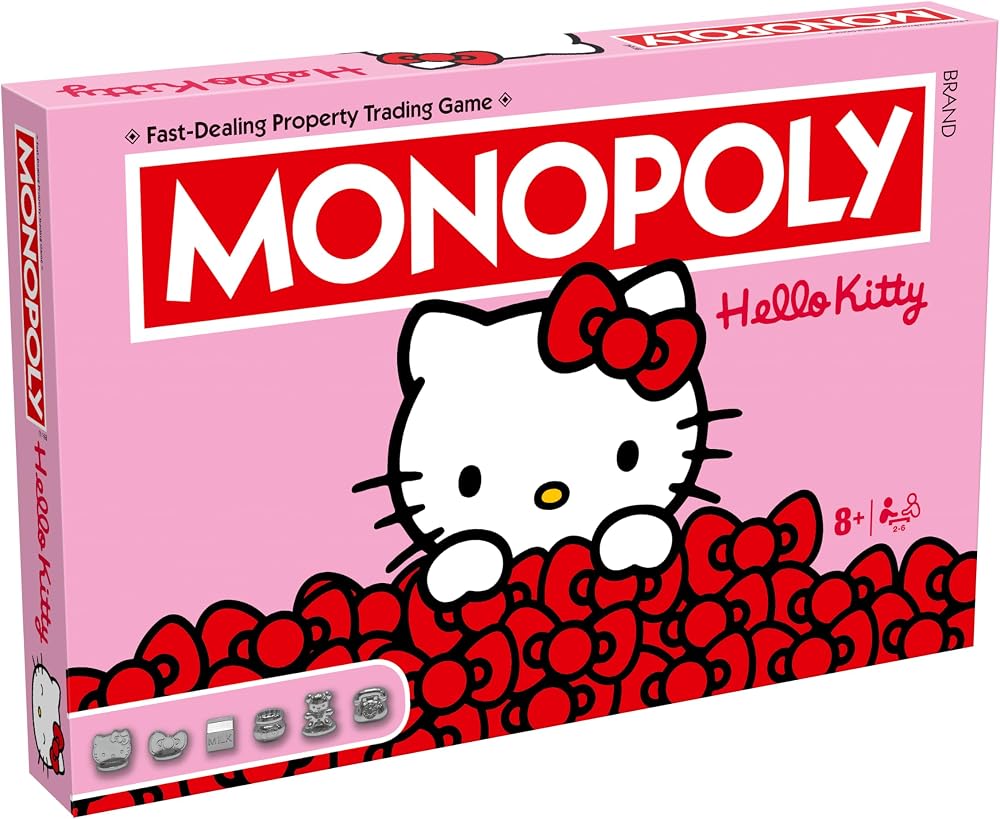 Winning Moves Hello Kitty Monopoly Board Game 2–6 Players Ages 8+
