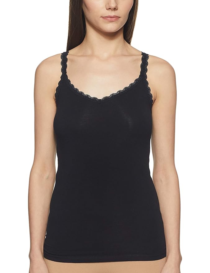 Buy Marks & Spencer Women's Cotton Lace Trim Camisole at Amazon.in