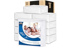 Utopia Bedding Premium Zippered Mattress Encasement - Waterproof Mattress Protector - Six-Sided Mattress Cover (Pack of 10) (Twin, 10" Deep)