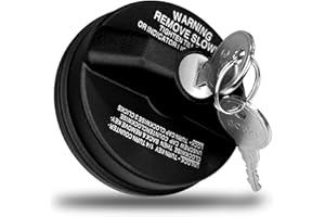 QBOONPT Locking Gas Cap, Fuel Gas Tank Cover Locked Compatible with Toyota 4Runner, Chevy Silverado Camaro, Honda Nissan GMC Mazda Buick and More, Replace #10504 77300-47020 (Black)