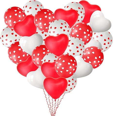 „I Love You“ Valentinstag Ballon-Set – Komplett-Deko Mit Herzen, Bär & Rosenblättern Für Romantische Atmosphäre