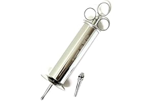 CynaMed -Premium Ear Wax Removal Syringe 8 OZ,6 OZ,4OZ,3 OZ - Brass with Chrome Finish Ideal for Household, EMT, Firefighter, Police, Medical Student, School and Hobby (4 OZ)