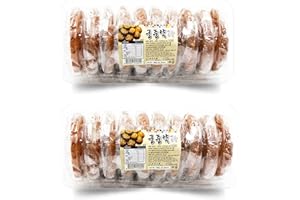 UNHA'S ASIAN SNACK BOX Korean Traditional Snacks Honey Sweet Yak Gwa Cookies 약과 – 2 Pack (Total 16 PCS) Individual Wrapped Premium Dessert Waffle Chewy Crackers Asian Food YakGwa Gift Treats for Kids Adult Senior