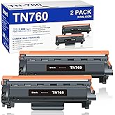 [with CHIP] TN760 Toner Cartridge Replacement for TN760 TN-760 TN730 TN-730 Compatible with Brother DCP-L2550DW MFC-L2710DW H
