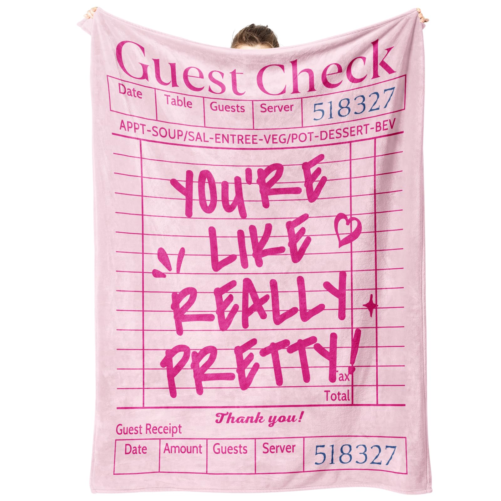 Photo 1 of Cylitmer Gifts for Women Girls, Funny Aesthetic Blanket with You’re Like Really Pretty, Valentines Gifts for Teen Girls, Girlfriend, Best Friend, Soft Throw Blanket for Bedroom Dorm Decor, 50'' x 60''