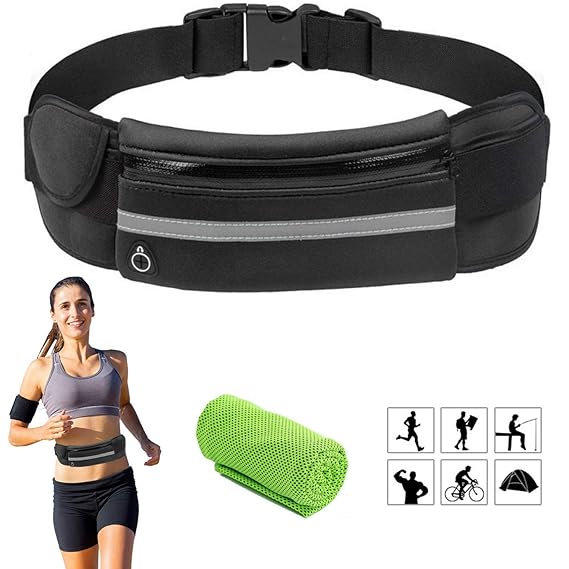 Lauftasche, Handytasche Sport, Laufgürtel, Hüfttasche Laufen Gürteltasche, Wasserdichte Bauchtasche Running Belt, Jogging Fit