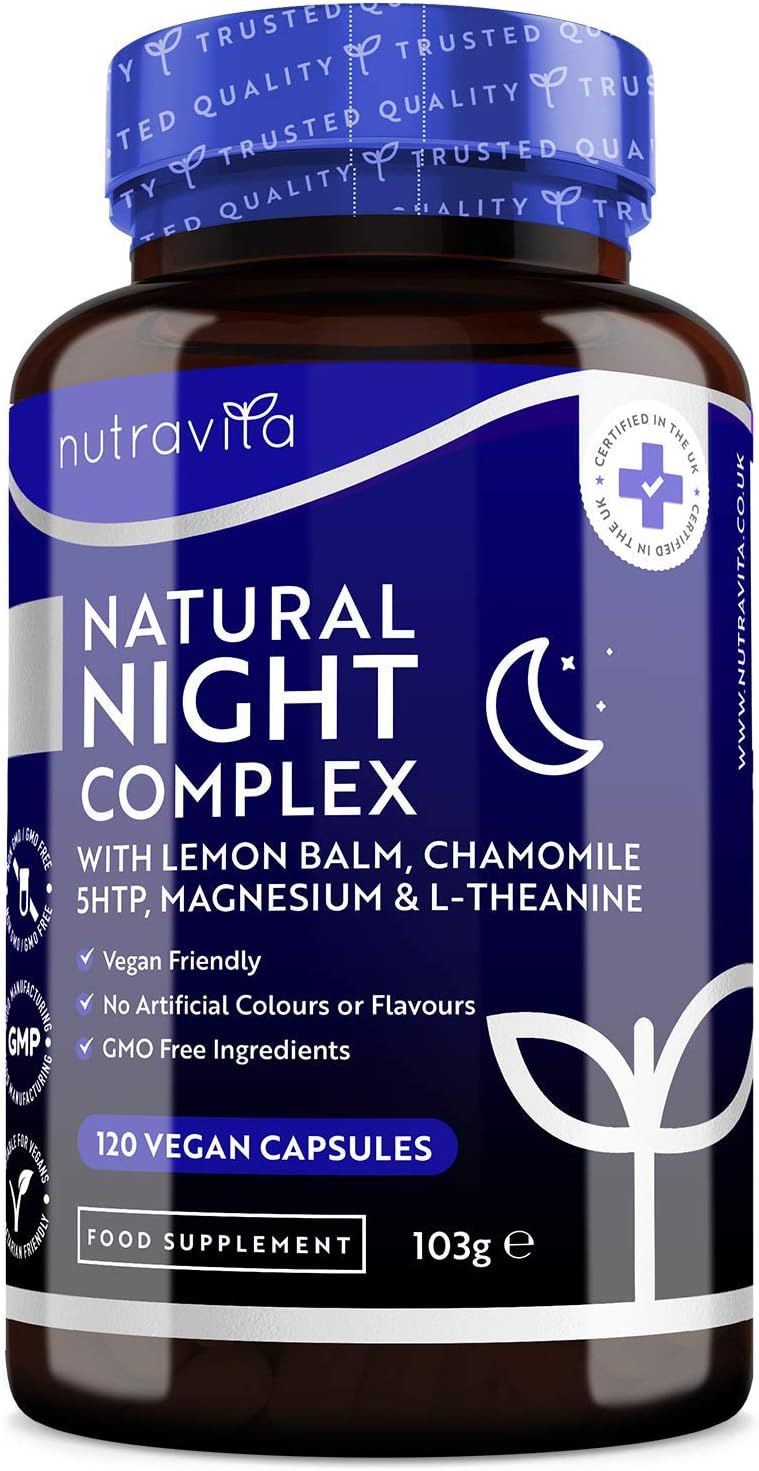 Natural Night Complex with Lemon Balm, Chamomile, 5HTP, LTheanine