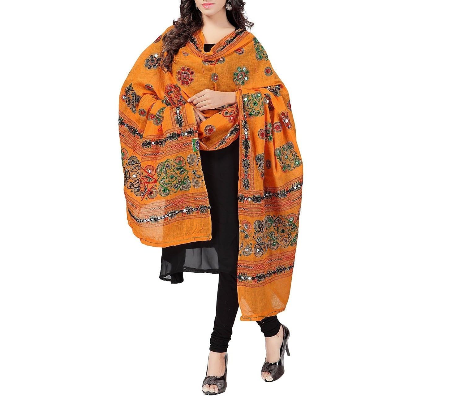 sunrise paridhan women's cotton dupatta - spmir07_multicolour_free size