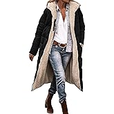 Long Winter Coats For Women Warm Oversized Reversible Fleece Puffer Shearling Down Jackets Outerwear With Hood