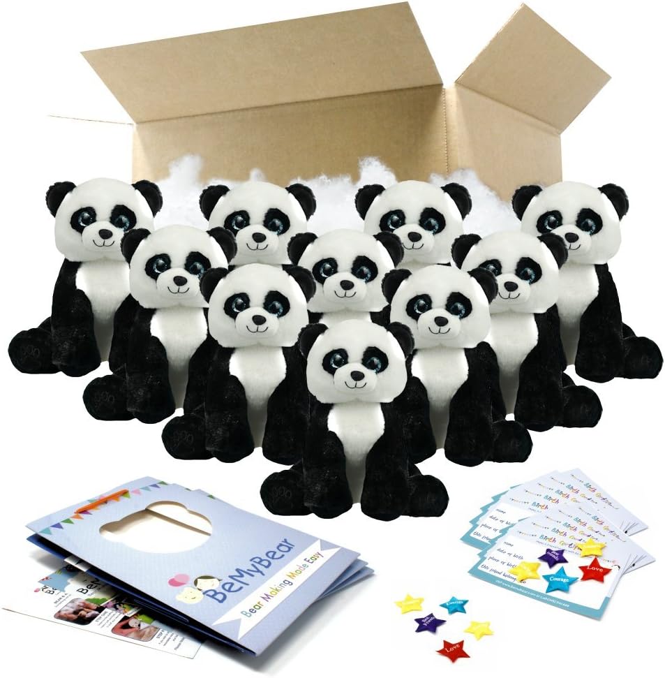 Be My Bear Ping Panda 16" Teddy Bear Making Birthday Party Pack (10 x Kits) from