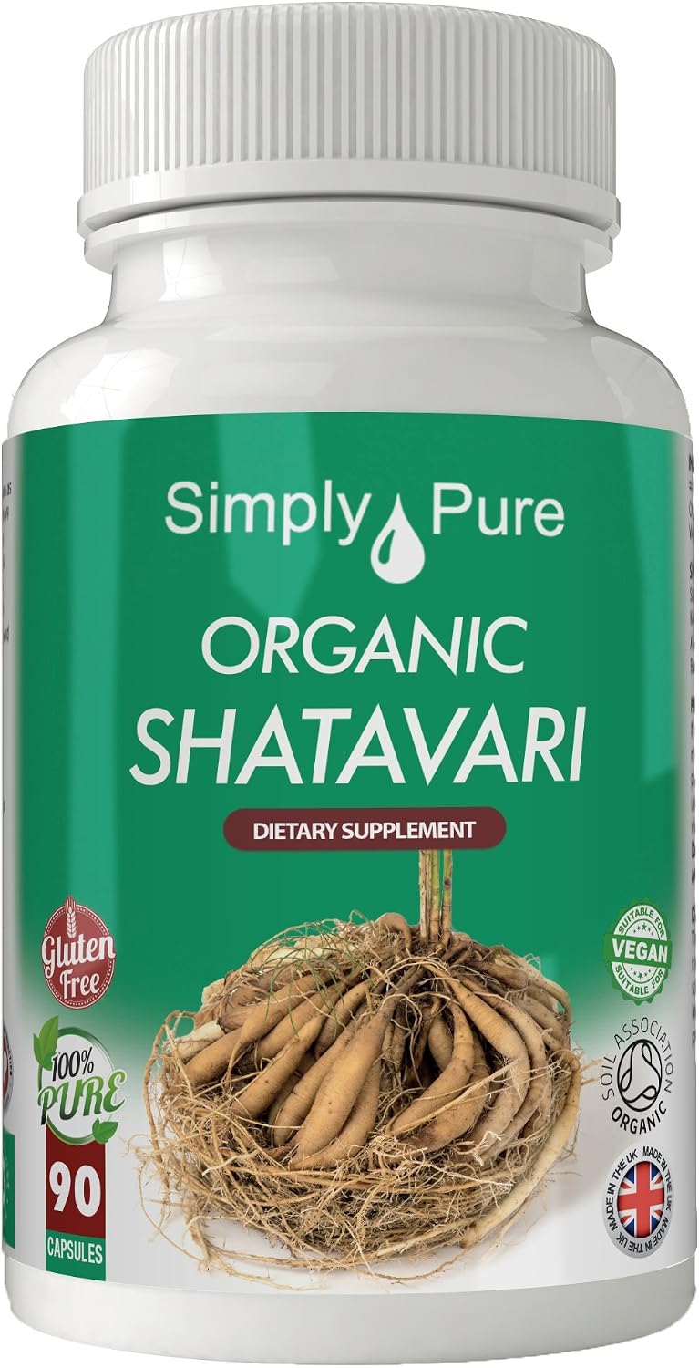 Simply Pure Organic Shatavari for Women's Health & Vitality, 90 count (Pack of 1)